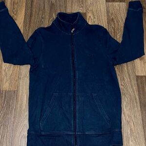 Michael Kors Full Zip Pullover Mens Large Blue Sweater